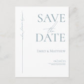 永遠のはじまりの場所 ブルー Save The Date 案内ポストカード (正面)