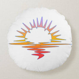 永遠のアートエンドレスの夕日 ラウンドクッション