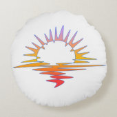 永遠のアートエンドレスの夕日 ラウンドクッション (裏面)