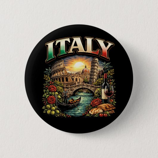 永遠のイタリア 缶バッジ (正面)