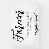 永遠のウェディングレセプションデコレーションバナー 横断幕 (縦)