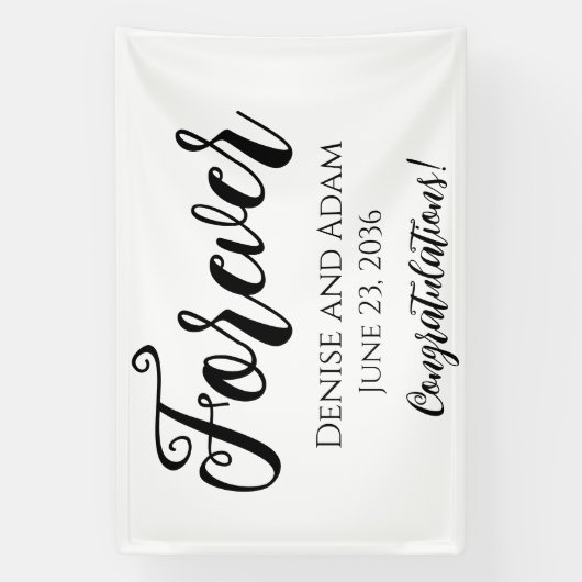 永遠のウェディングレセプションデコレーションバナー 横断幕 (縦)