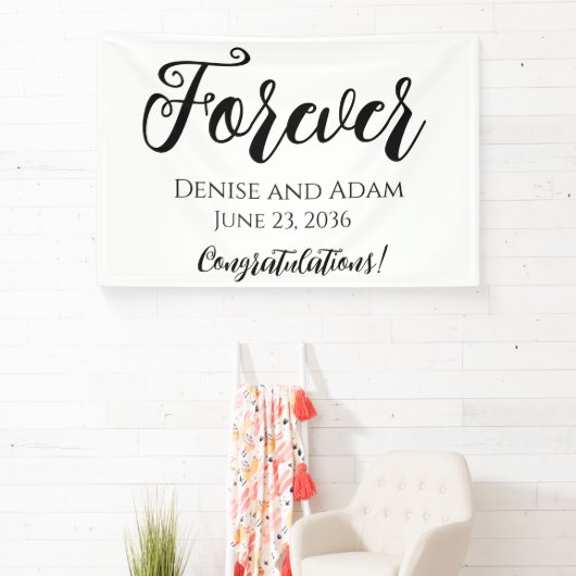 永遠のウェディングレセプションデコレーションバナー 横断幕 (インサイチュ)