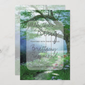 永遠のウッドランドストリームへの結婚道 招待状 (正面/裏面)