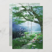 永遠のウッドランドストリームへの結婚道 招待状 (正面/裏面)