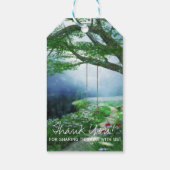 永遠のウッドランドストリームメッセージカードへのパス ギフトタグ (裏面)
