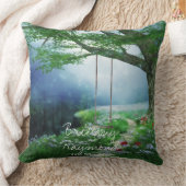 永遠のウッドランドストリーム枕へのパス クッション (ブランケット)