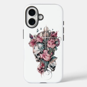 "永遠のエッジ:クロス、スカル&バラタフiPhone 1 iPhone 16ケース
