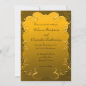 永遠のエレガンスゴールデンヴィンテージウェディング 招待状 (正面)