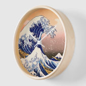 永遠のエレガンス日本の：ナミ素晴らしウェーブ 壁時計 (傾斜)