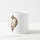 永遠のエレガンス - 時計仕掛けのハート コーヒーマグカップ (正面左)