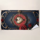 永遠のエレガンス - 時計仕掛けのハート ビーチタオル (正面)