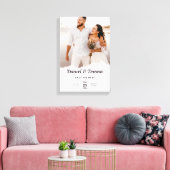 永遠のエレガンス：結婚式招待状を明らかにする キャンバスプリント (インサイチュ (リビング))