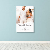 永遠のエレガンス：結婚式招待状を明らかにする キャンバスプリント (インサイチュ (ウッドフロア))