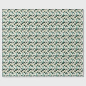 永遠のエレガンス：緑と金ゴールド ラッピングペーパー (フラット)