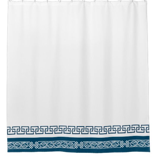 永遠のエレガントライフサイクルのモンゴル語パターン シャワーカーテン (正面)