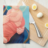 永遠のカトリックの私救済たちの女性 キッチンタオル (四つ折り)