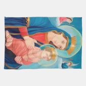 永遠のカトリックの私救済たちの女性 キッチンタオル (横)