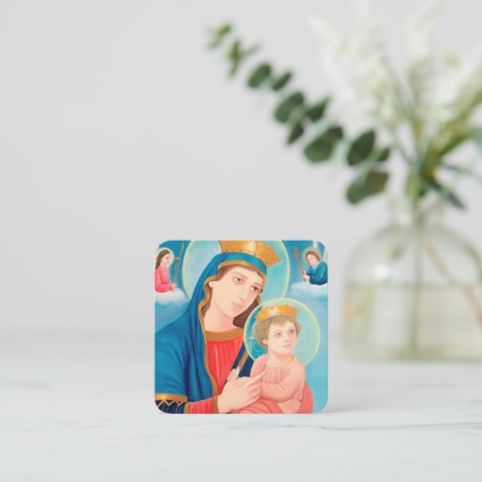 永遠のカトリックの私救済たちの女性 スクエア名刺 (スタンド正面)