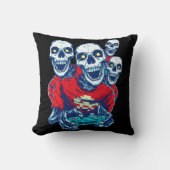 永遠のゲーム兄弟：赤いゲーマースケルトン クッション (正面)