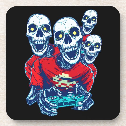 永遠のゲーム兄弟:赤いゲーマースケルトン コースター (正面)