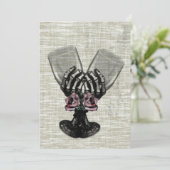 永遠のゴシック様式のヴィンテージ結婚式 招待状 (スタンド正面)