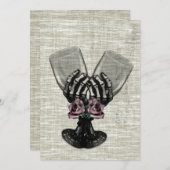 永遠のゴシック様式のヴィンテージ結婚式 招待状 (正面/裏面)