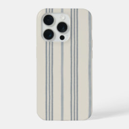 永遠のスレートブルーのペインタリーストライプ柄 iPhone 15 PROケース