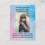 永遠のセレニティパーソナライズされたーサミネスカード コーリングカード (正面)