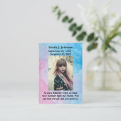 永遠のセレニティパーソナライズされたーサミネスカード コーリングカード (スタンド正面)