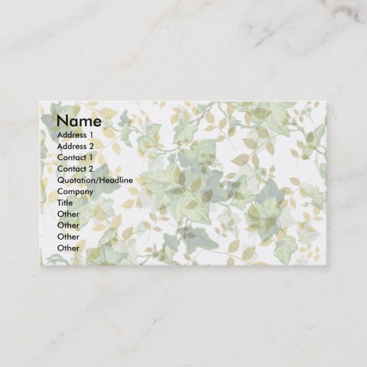 永遠のツタ 名刺 (正面)