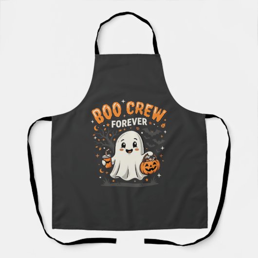 永遠のハロウィーンゴーストデザイン ブークルー_1 エプロン (正面)