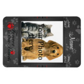 永遠のハート |猫または犬の記念碑 マグネット (横)