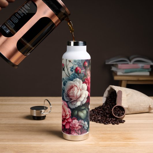永遠のバラの華やかさ ウォーターボトル (コーヒー)