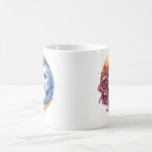 永遠のバランスの月 - 炎と水の魂。 コーヒーマグカップ (中央)