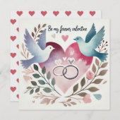 永遠のバレンタインにドーブ、リング、リースを シーズンカード (正面/裏面)