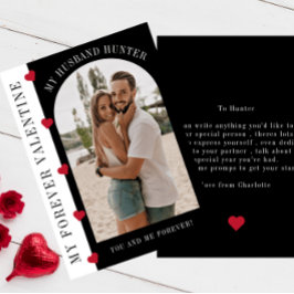 永遠のバレンタインの夫モダンのスタイリッシュ写真 シーズンカード