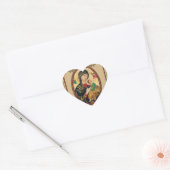 永遠のビザンチンのアイコンのカトリックの女性 ハートシール (封筒)