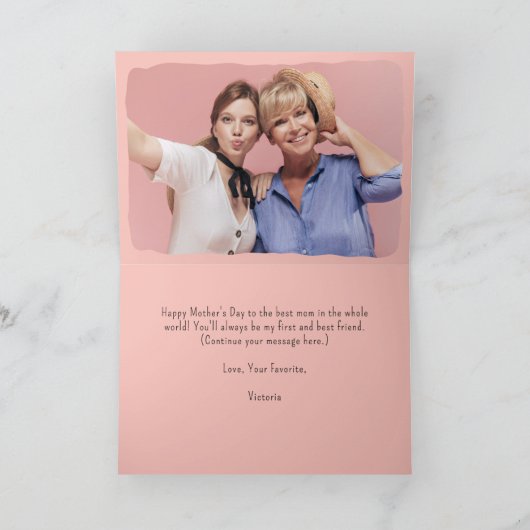 永遠のピンクィプロミス ママへ母の日 シーズンカード (内部)