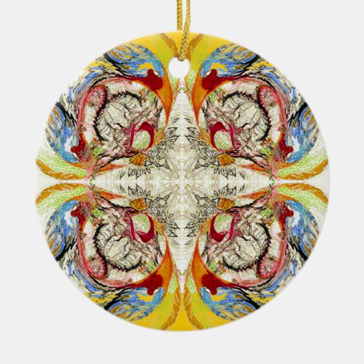 永遠のファンタジーパターンを見る セラミックオーナメント (正面)