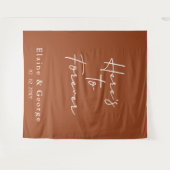 永遠のフォトプ結婚ロップの背景に向かう タペストリー (正面(横))