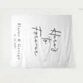 永遠のフォトプ結婚ロップの背景に向かう タペストリー (正面(横))