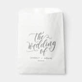 永遠のブリス編集可能カラー結婚式の引き出物バッグ フェイバーバッグ (正面)