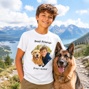 永遠のベストフレンドの犬の写真 ブラックボーイ Tシャツ