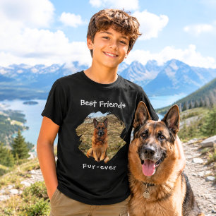 永遠のベストフレンドの犬の写真 ブラックボーイ Tシャツ