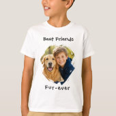 永遠のベストフレンドの犬の写真 ブラックボーイ Tシャツ (正面)