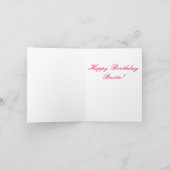 永遠のベストフレンド カスタム写真と名前 ピンク カード (内部)