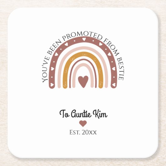 永遠のベストフレンド カスタム写真 スクエアペーパーコースター (正面)