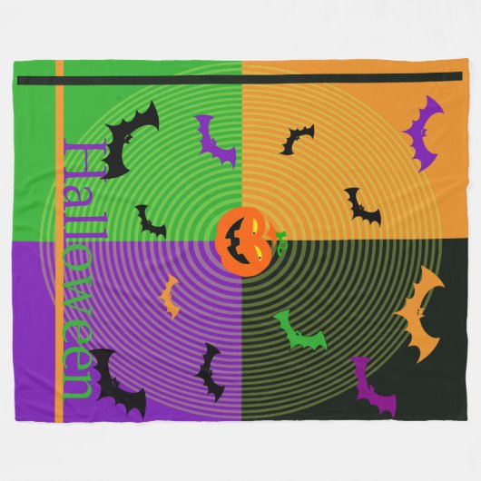 永遠のホラーのハロウィーンフリースブランケット50"X60" フリースブランケット (正面(横))