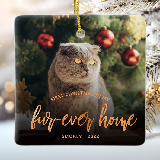 永遠のホーム 初めてのクリスマス コッパー セラミックオーナメント